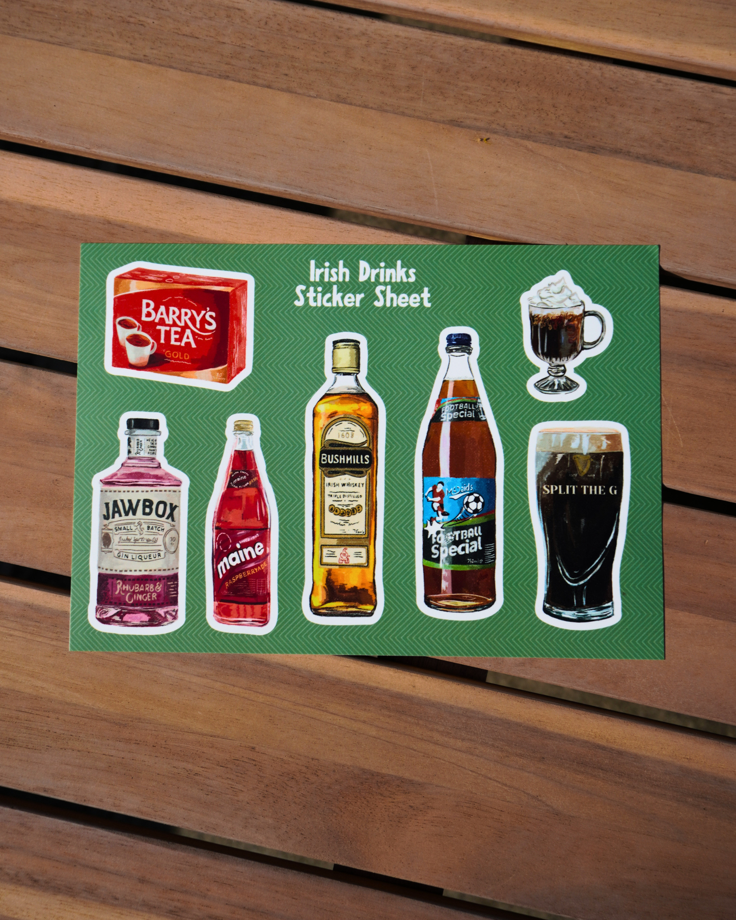 Irish Drinks Sticker Sheet