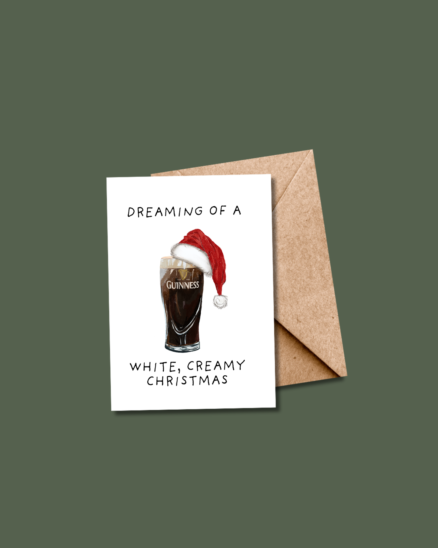 Creamy Pint Christmas Card