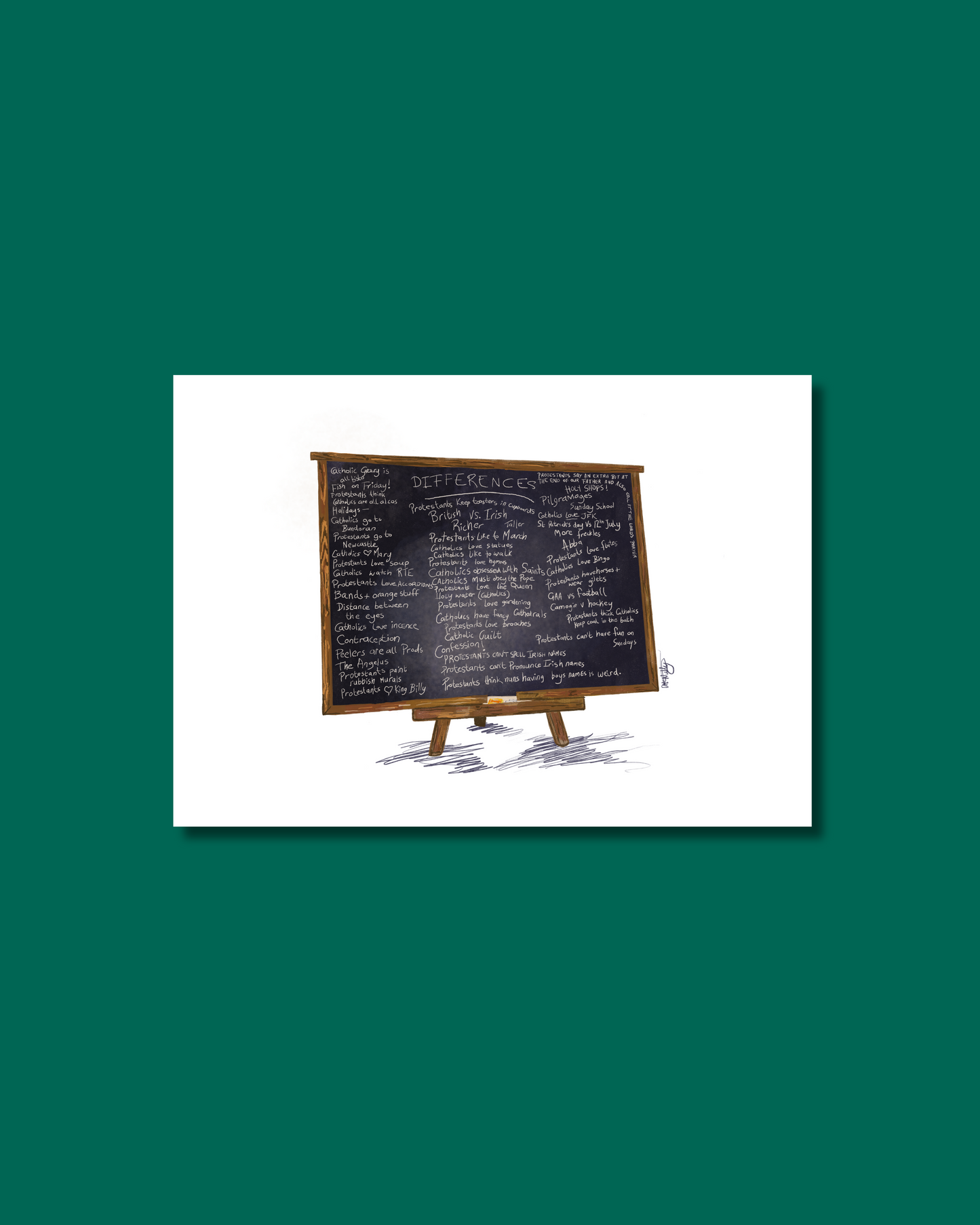 Derry Girls Blackboard Print