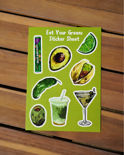 Eat Your Greens Sticker Sheet