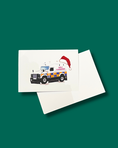Snow Surrender Peeler Riot Van Christmas Card