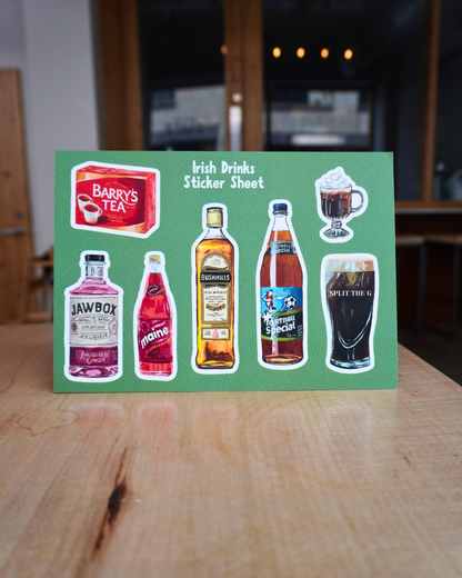 Irish Drinks Sticker Sheet
