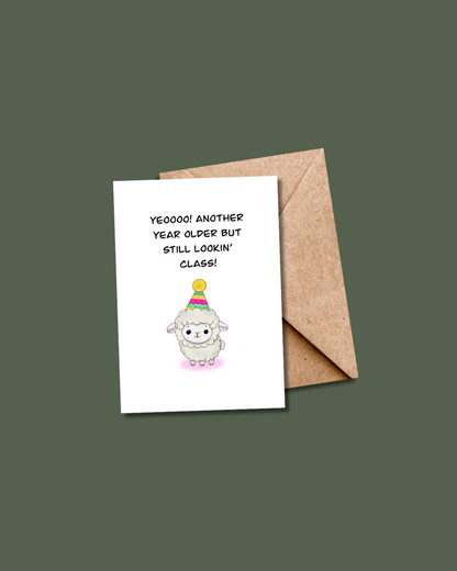 Still Lookin' Class Sheep Birthday Card