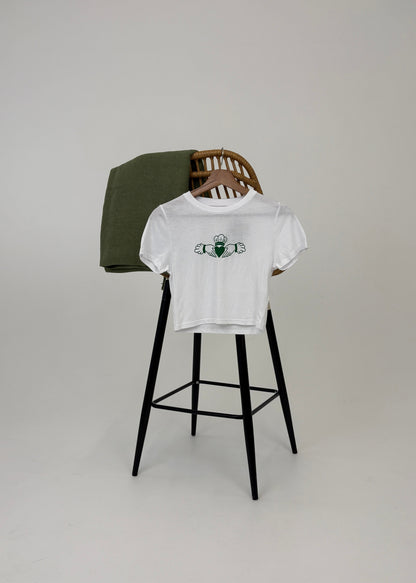 Claddagh Cropped Baby Tee