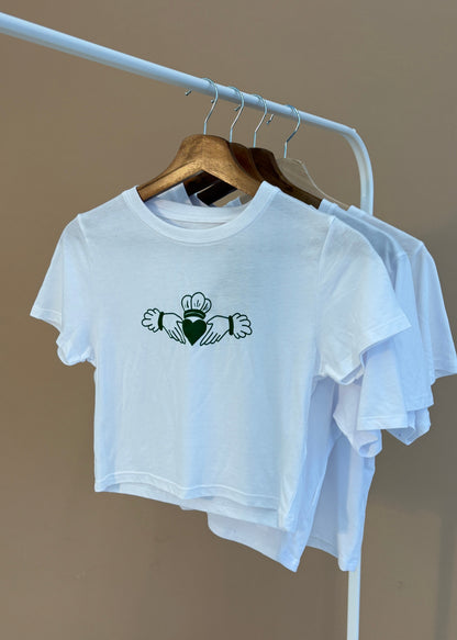 Claddagh Cropped Baby Tee