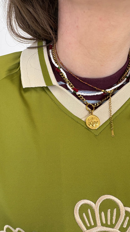 Claddagh Retro Oversized Style Football Jersey