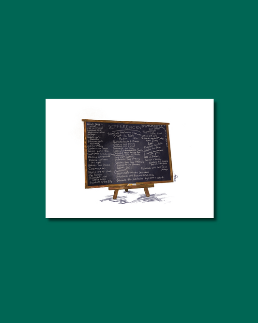 Derry Girls Blackboard Print