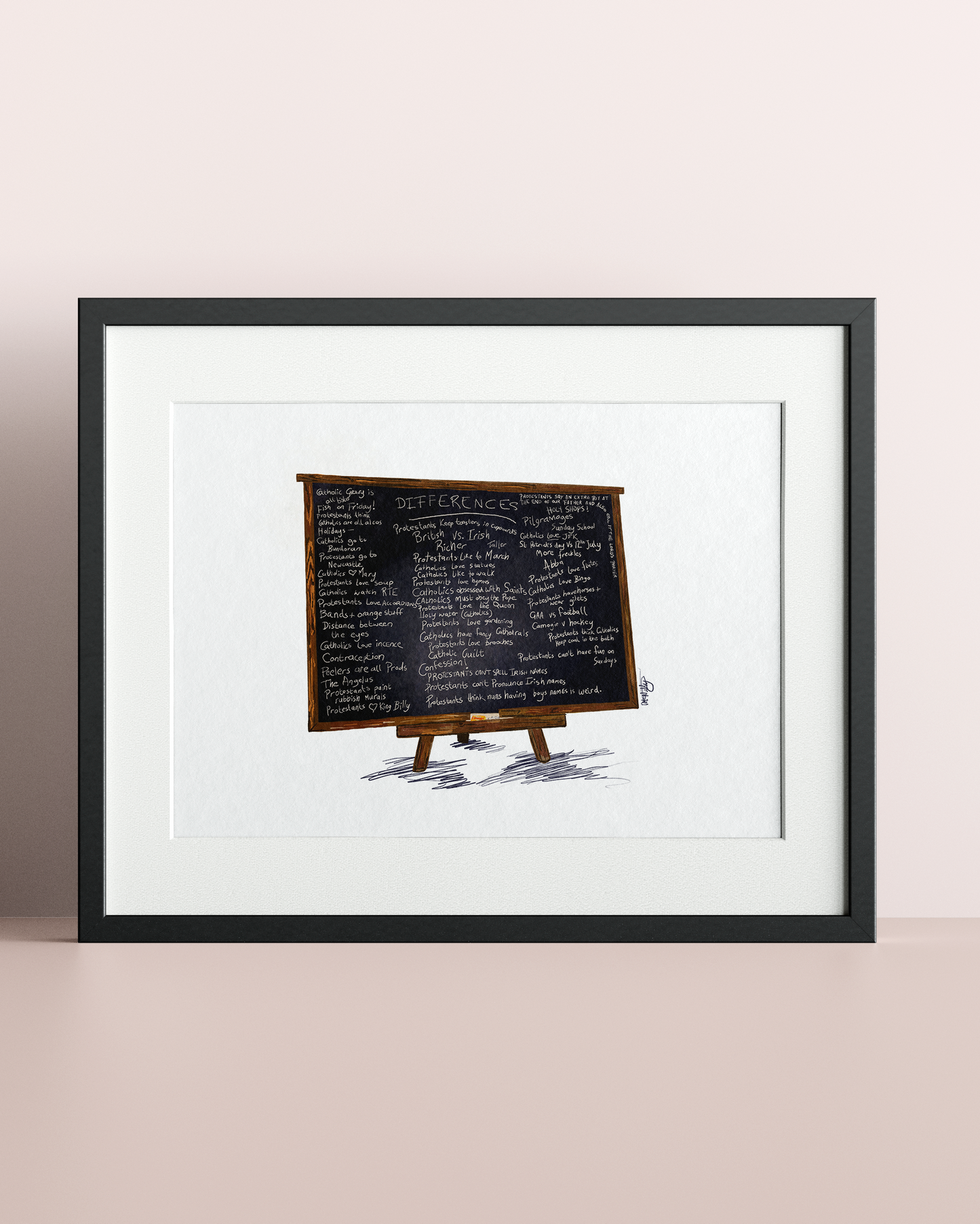 Derry Girls Blackboard Print