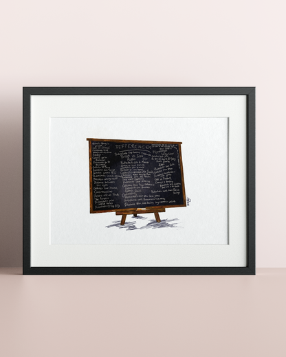 Derry Girls Blackboard Print