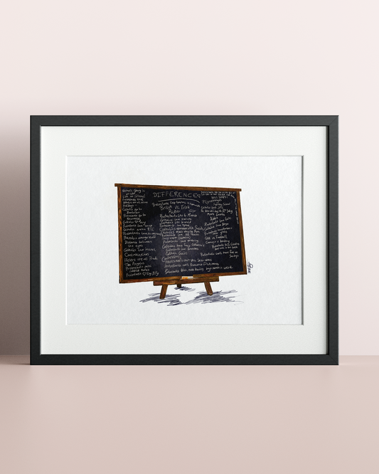 Derry Girls Blackboard Print