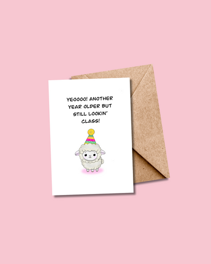 Still Lookin' Class Sheep Birthday Card